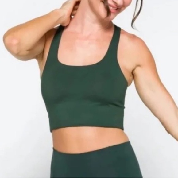 girlfriend collective Other - Girlfriend Collective Paloma Performance Sports Bra Top Moss Sage Small